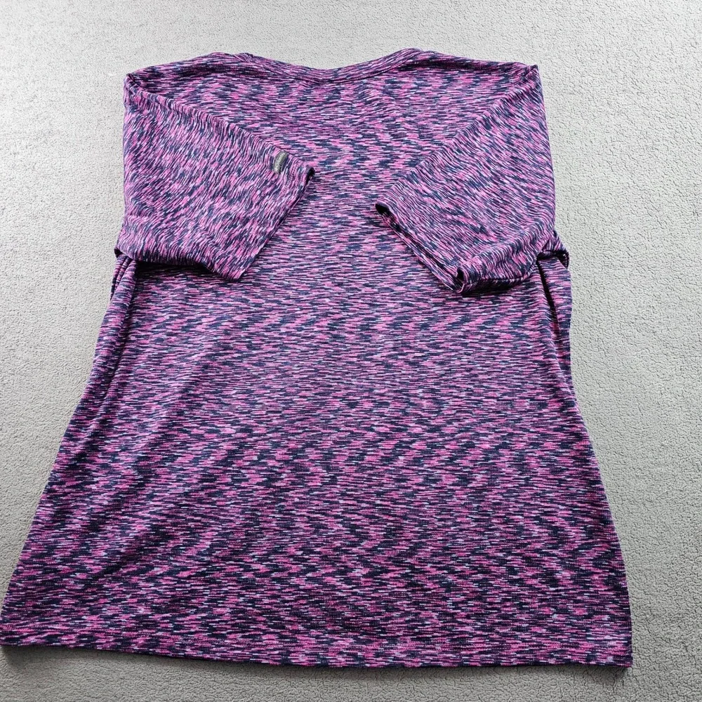 Columbia Tee Shirt Womens XXL Purple Space Dye Crew Neck Short Sleeve Pullover - Picture 2 of 9